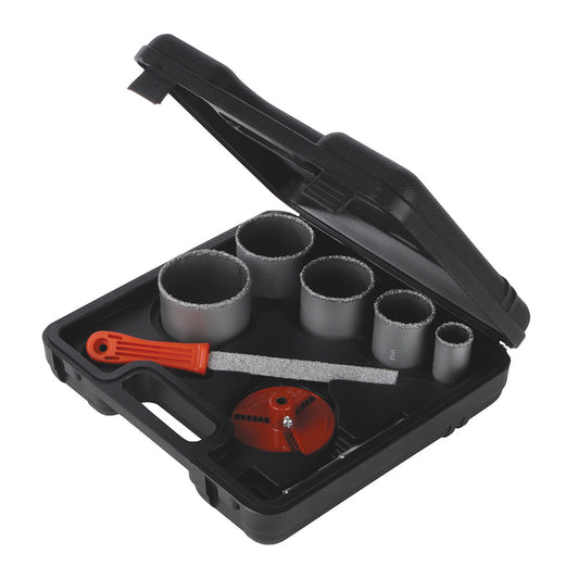 Tungsten Grit Holesaw Kit 8pce