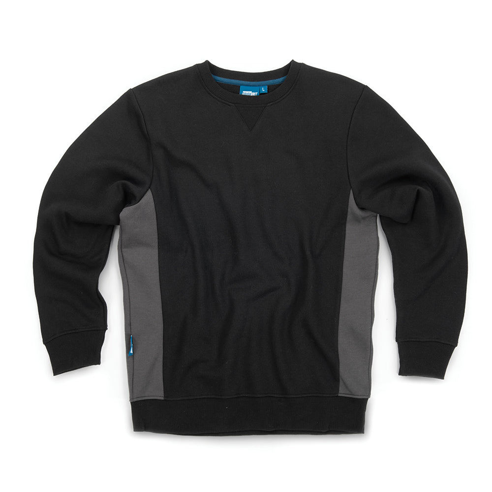 Tough Grit 2-Tone Sweatshirt Black / Charcoal - New - warehousetoolsale.com