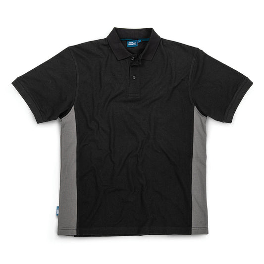 Tough Grit 2-Tone Polo Black / Charcoal - Damaged Packaging