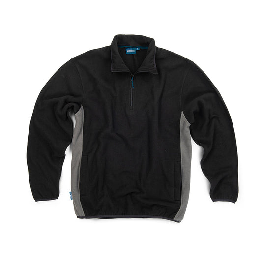 Tough Grit 2-Tone 1/4 Zip Fleece Black / Charcoal - New - warehousetoolsale.com