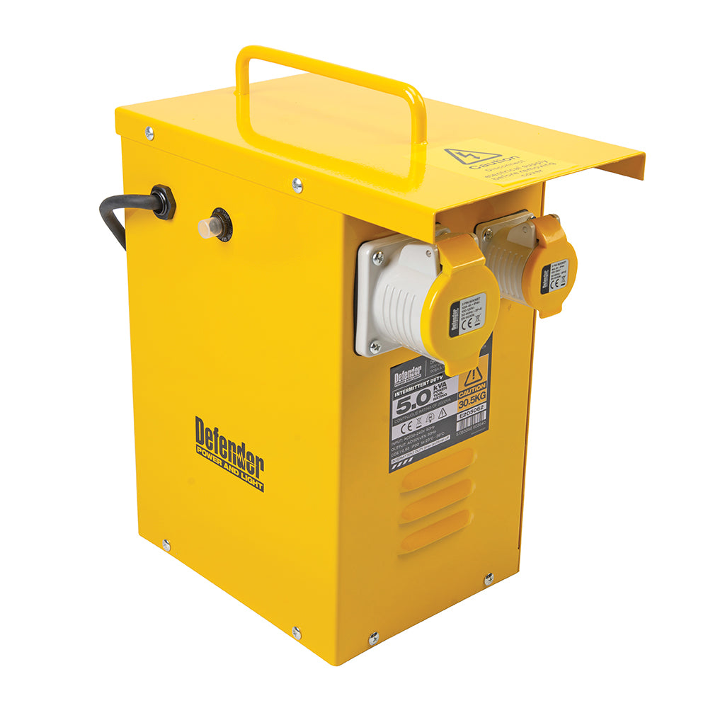Defender 5kVA Metal Heater Transformer 16A / 32A 110V - Damaged Packaging