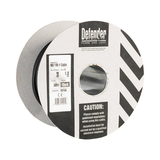 H07RNF 3-Core Rubber Cable 1mm2 50m